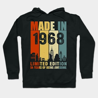 Made In 1968 Limited Edition 54 Years Of Being Awesome Hoodie